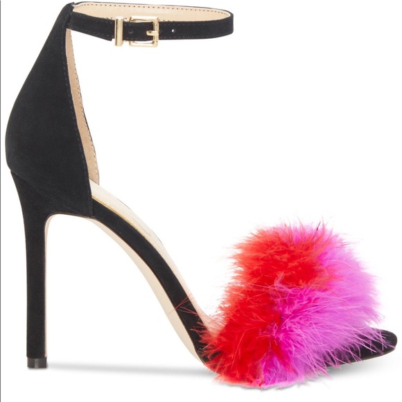 Jessica Simpson Shoes - Jessica Simpson Jesaphine Hot Shot Pink Feathers 8